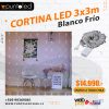 Cortina 3x3m Blanco frío - Punto Led Chile