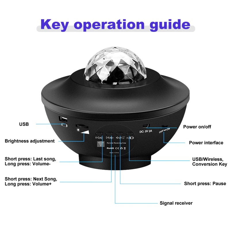 Proyector Galaxia con Parlante Bluetooth - Imagen 5
