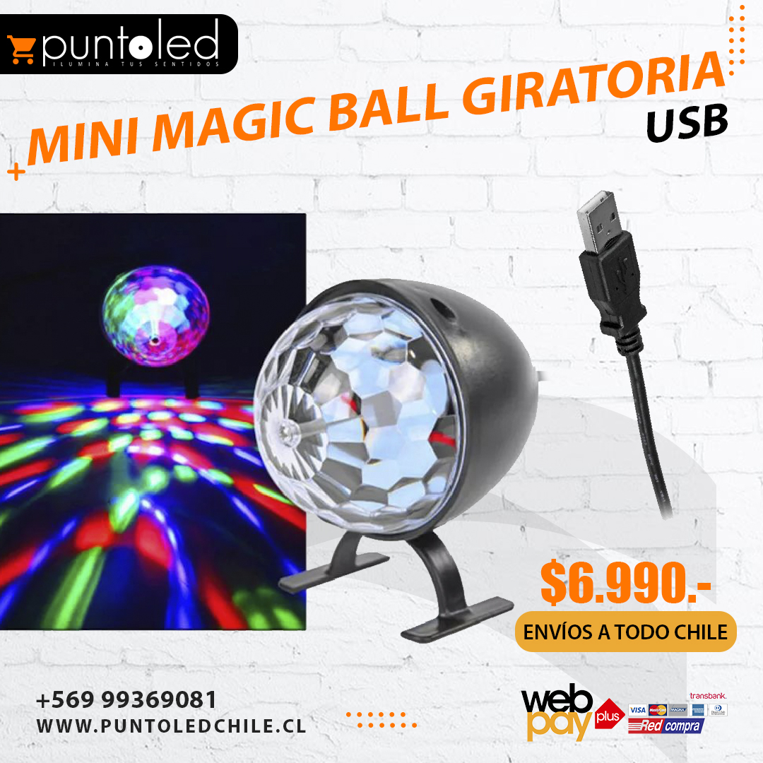 Mini Magic Ball Giratoria - Punto Led Chile