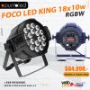 Par Led 18x10w King - Punto Led Chile