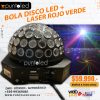 Bola disco + Laser Rojo Verde - Punto Led Chile