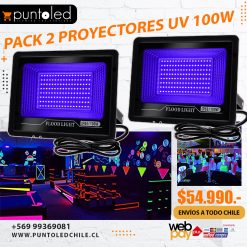Pack 2 Proyectores UV 100w - Punto Led Chile