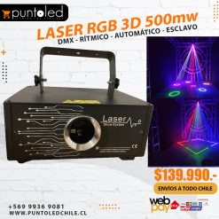 Laser RGB 3D 500mw - Punto Led Chile