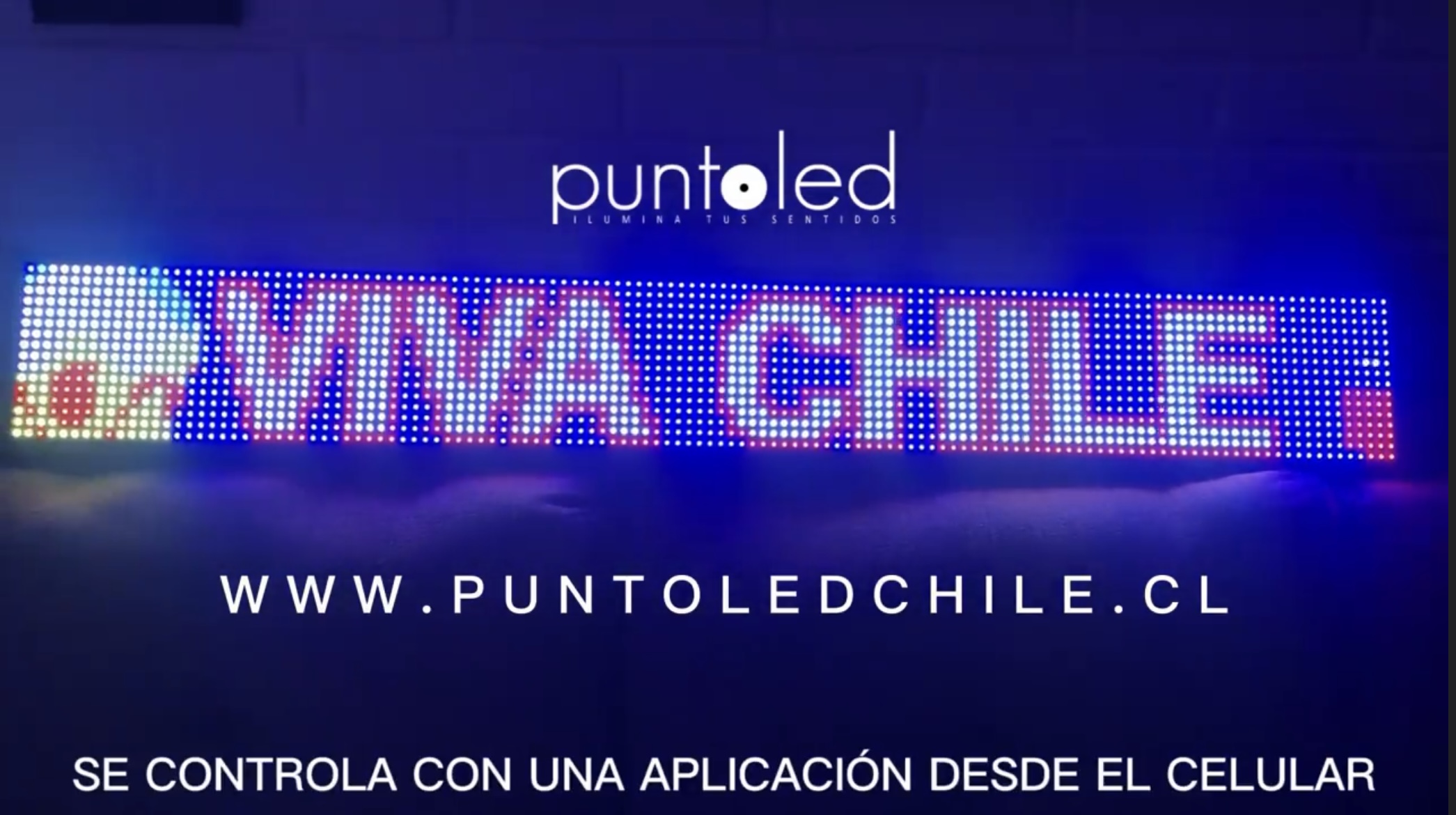 Letrero Led 130x20cm - Punto Led Chile