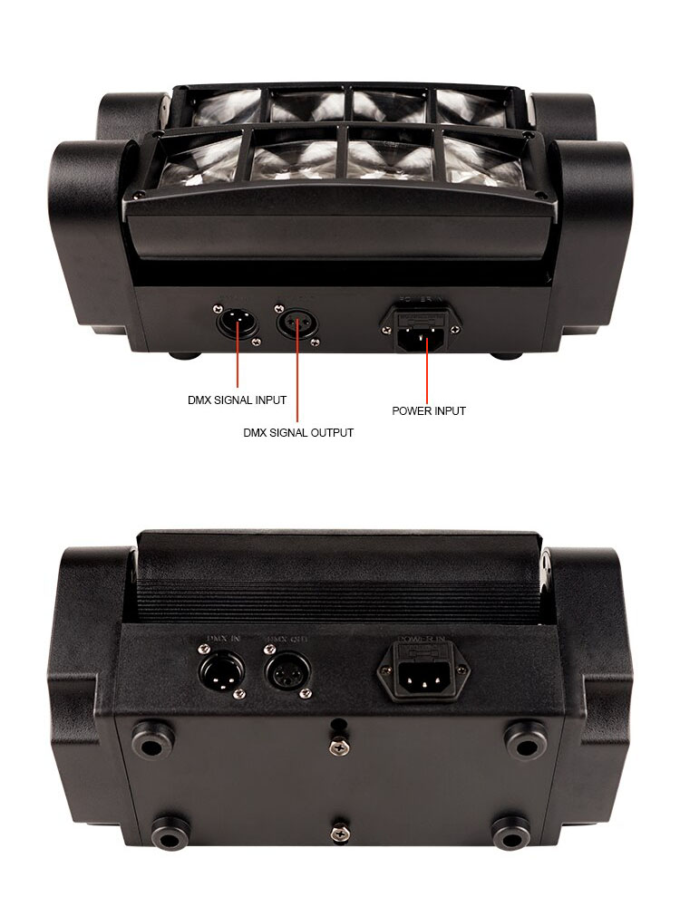 Pack 2 Mini Spider beam 8x3w - Punto Led Chile - Imagen 4