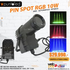 Pin Spot 10w rgb DMX foco bola disco