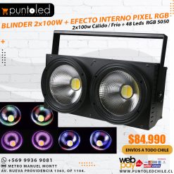 Blinder 2x100w con pixel rgb