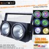 Blinder 2x100w cálido frío + efecto pixel interno + anillo led rgb