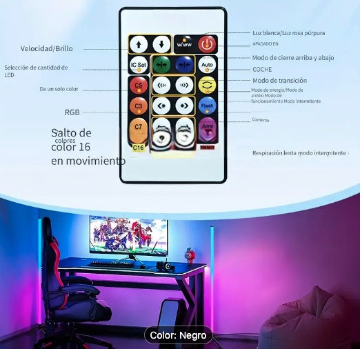Tubo Led RGB con Control Remoto y APP - Imagen 4