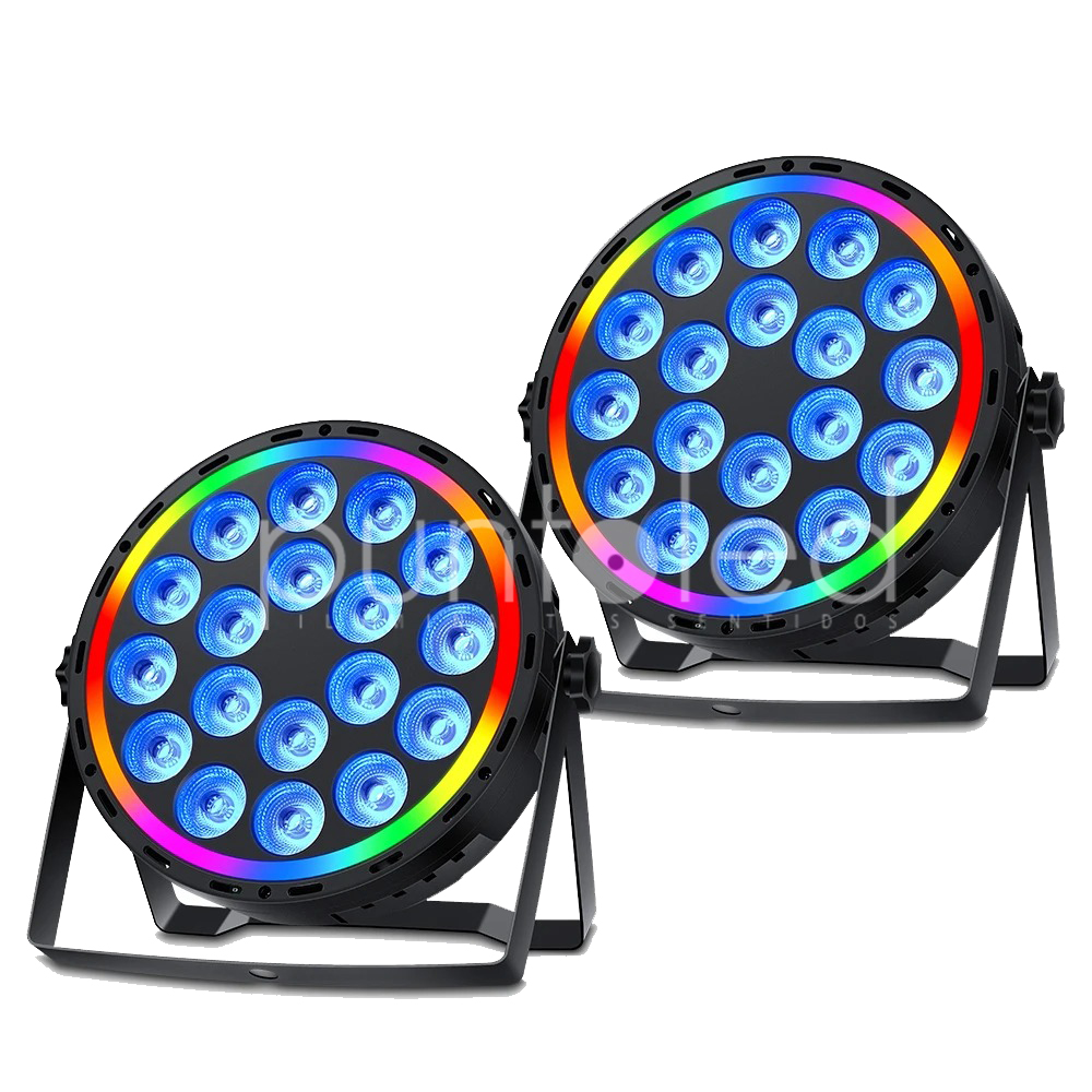 Focos 18 led rgbw anillo
