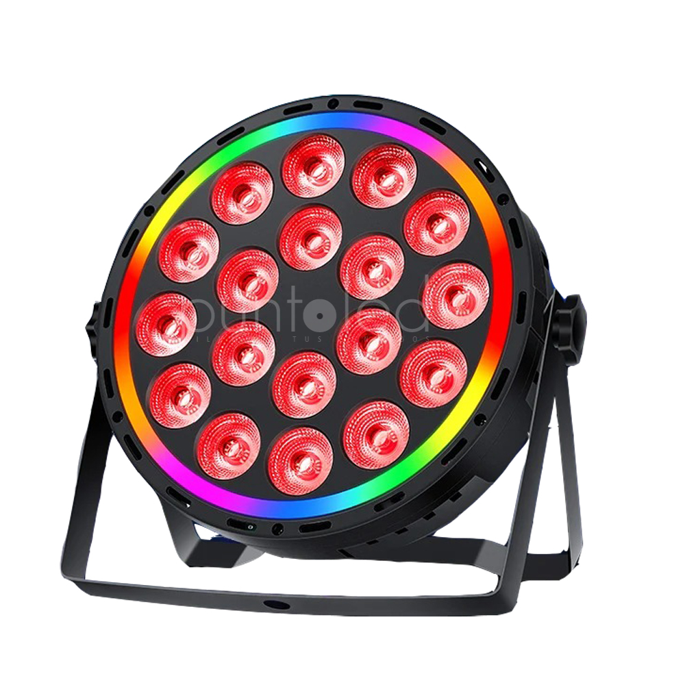 Par Led 18 rgbw con anillo led
