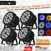Pack oferta 4 focos 18x10w rgbwauv - punto led chile