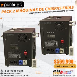Pack 2 máquinas chispa fría 650w promo