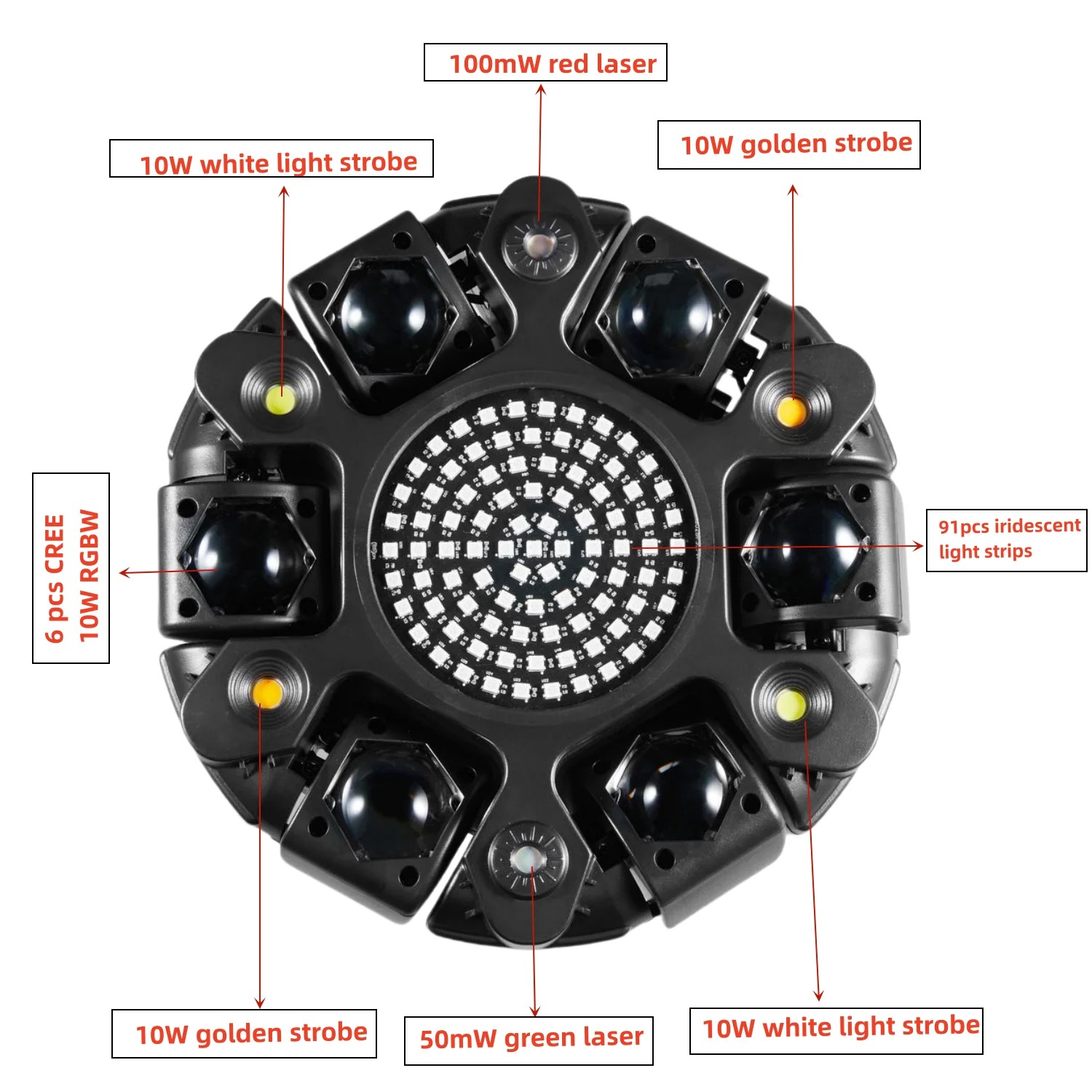 Multi Efecto Six Eyes Beam - Imagen 3