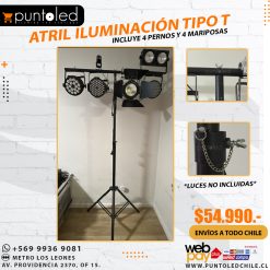 Atril de iluminación tipo T punto led chile